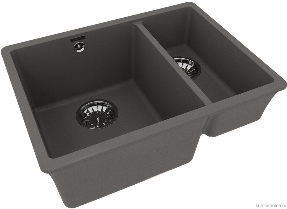 Мойка кухонная Lemark Sinara 550.2-U 9910083 серый шелк
