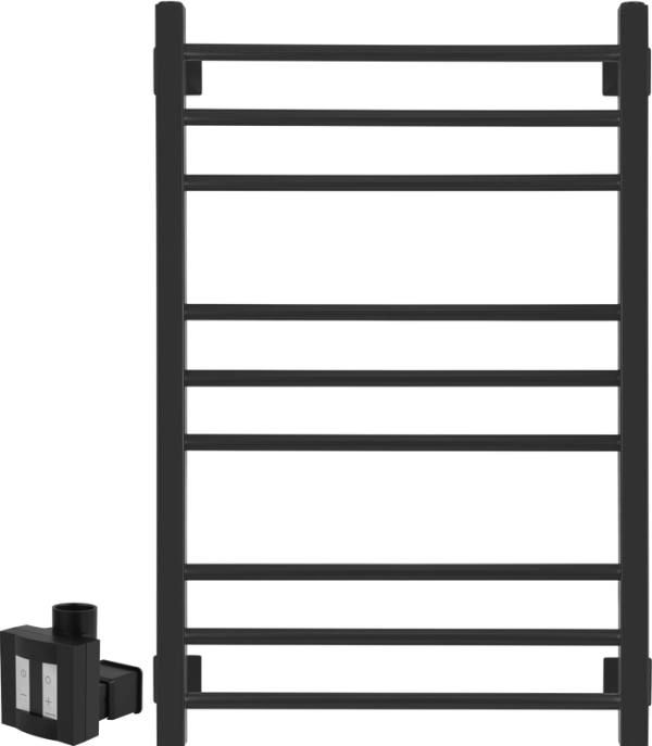 Полотенцесушитель электрический Secado Модена 4603777467845 85x55 см, скрытое подключение слева, матовый черный, лесенка