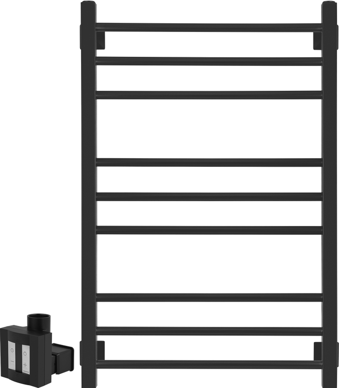 Полотенцесушитель электрический Secado Модена 4603777467845 85x55 см, скрытое подключение слева, матовый черный, лесенка