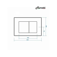 Клавиша смыва Maretti София AC12SF-560, черный