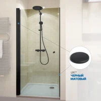Душевая дверь в нишу Kubele DE020 DE020D601T-CLN-BLM- 50х200 50, профиль черный матовый
