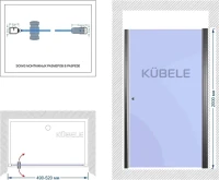 Душевая дверь в нишу Kubele DE020 DE020D601T-CLN-BLM- 50х200 50, профиль черный матовый