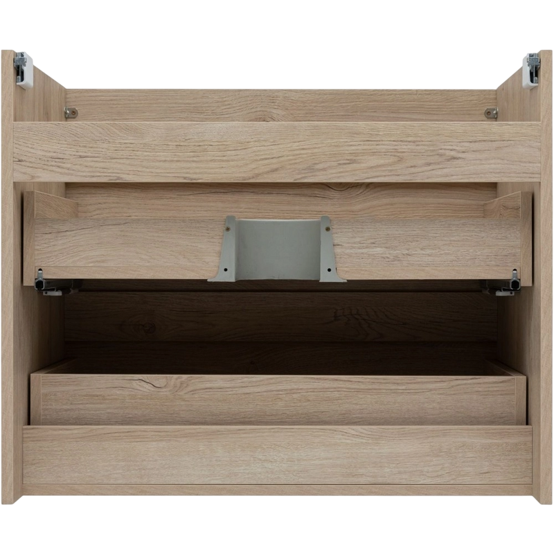 Тумба с раковиной Aquanet Нота new 75 подвесная, дуб светлый