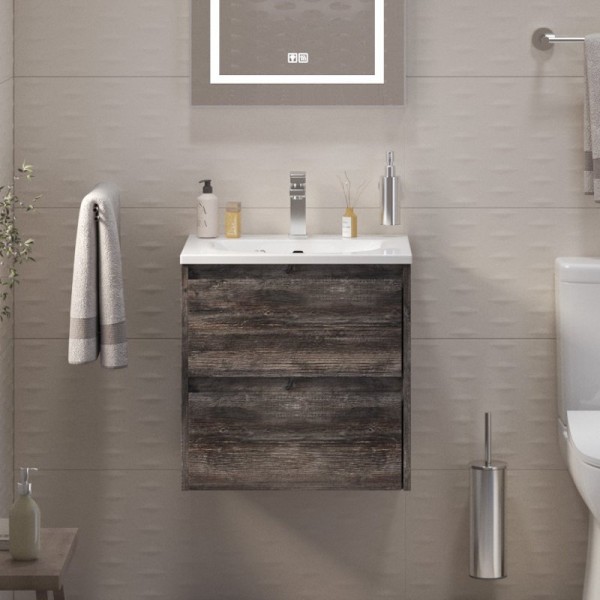 Тумба с раковиной BelBagno Kraft 39 50 pino pasadena, раковина BB-8099-3-50