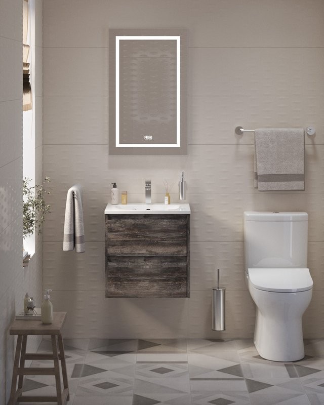 Тумба с раковиной BelBagno Kraft 39 50 pino pasadena, раковина BB-8099-3-50