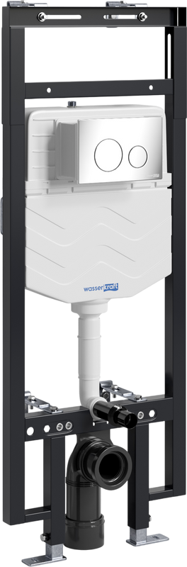 Система инсталляции для унитазов Wasserkraft Dinkel 58TLT.010.ME.CH02 с кнопкой смыва хром