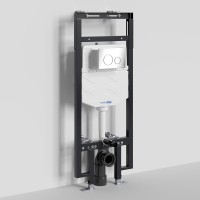 Система инсталляции для унитазов Wasserkraft Dinkel 58TLT.010.ME.CH02 с кнопкой смыва хром