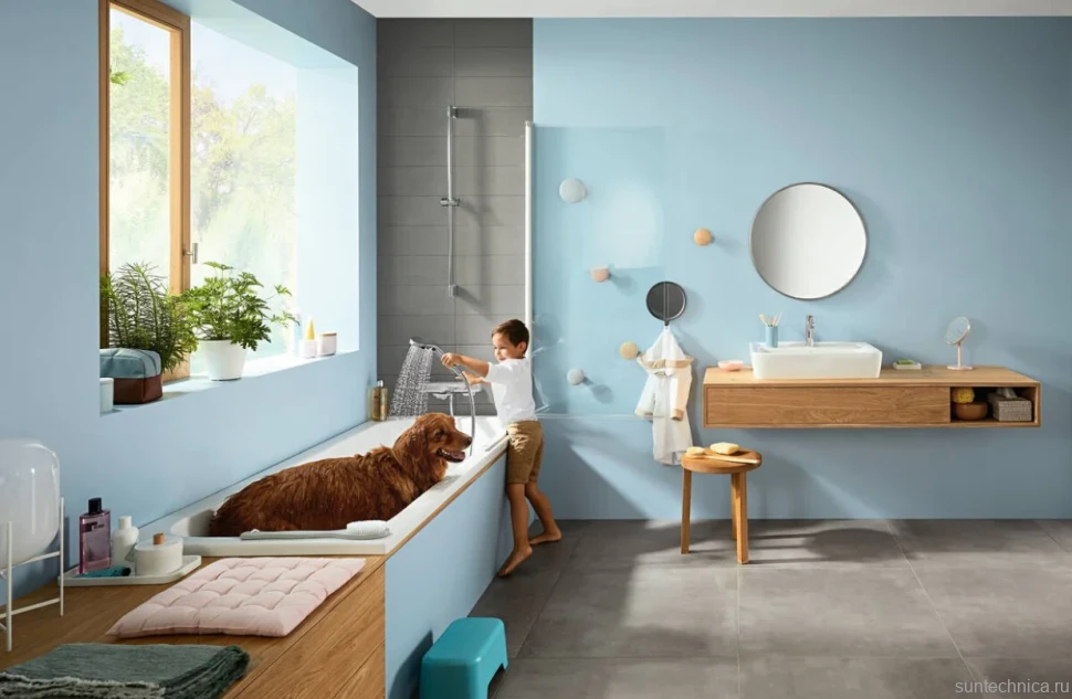 Термостатический смеситель Hansgrohe Ecostat E 15774000 для ванны с душем