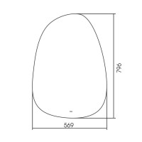 Зеркало Abber Teil AG6501S 57х80 см, с подсветкой