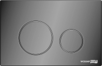 Система инсталляции для унитазов Wasserkraft Glan 66TLT.010.ME.WH.PB02 с кнопкой смыва черной