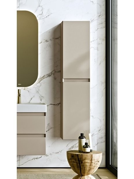 Шкаф-пенал для ванной Aqwella 5 stars Geometria 35 L/R морская дюна