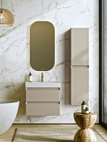 Шкаф-пенал для ванной Aqwella 5 stars Geometria 35 L/R морская дюна