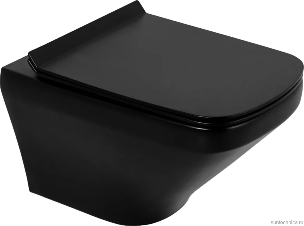 Унитаз подвесной BelBagno Sela BB3201CHR-MB матовый черный