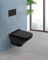 Унитаз подвесной BelBagno Sela BB3201CHR-MB матовый черный