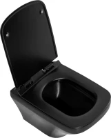 Унитаз подвесной BelBagno Sela BB3201CHR-MB матовый черный Унитаз подвесной BelBagno Sela BB3201CHR-MB матовый черный