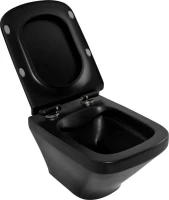 Унитаз подвесной BelBagno Sela BB3201CHR-MB матовый черный Унитаз подвесной BelBagno Sela BB3201CHR-MB матовый черный
