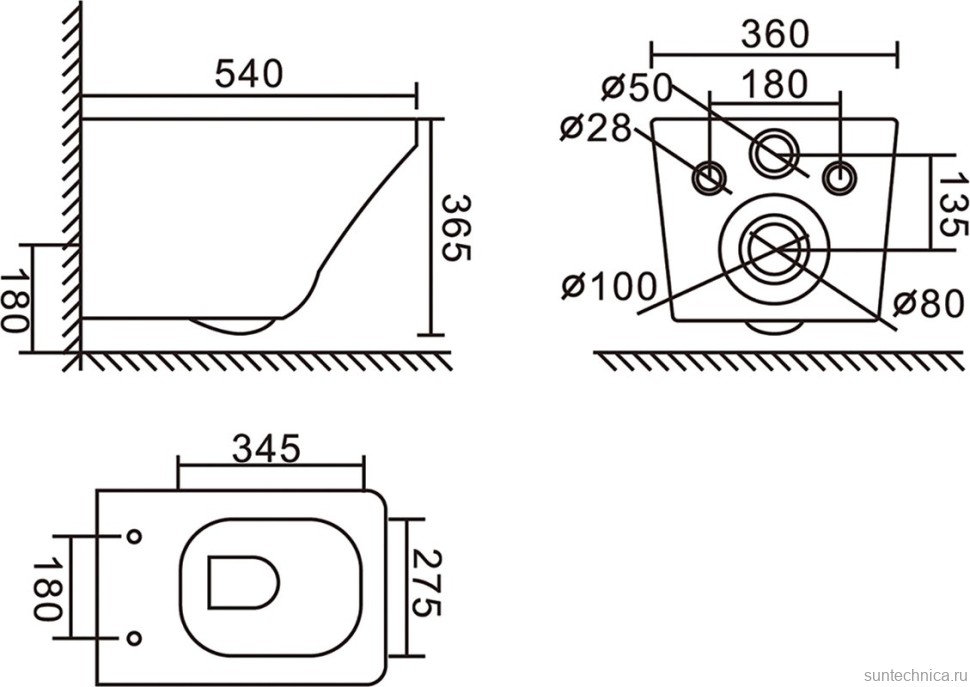 Унитаз подвесной BelBagno Sela BB3201CHR-MB матовый черный