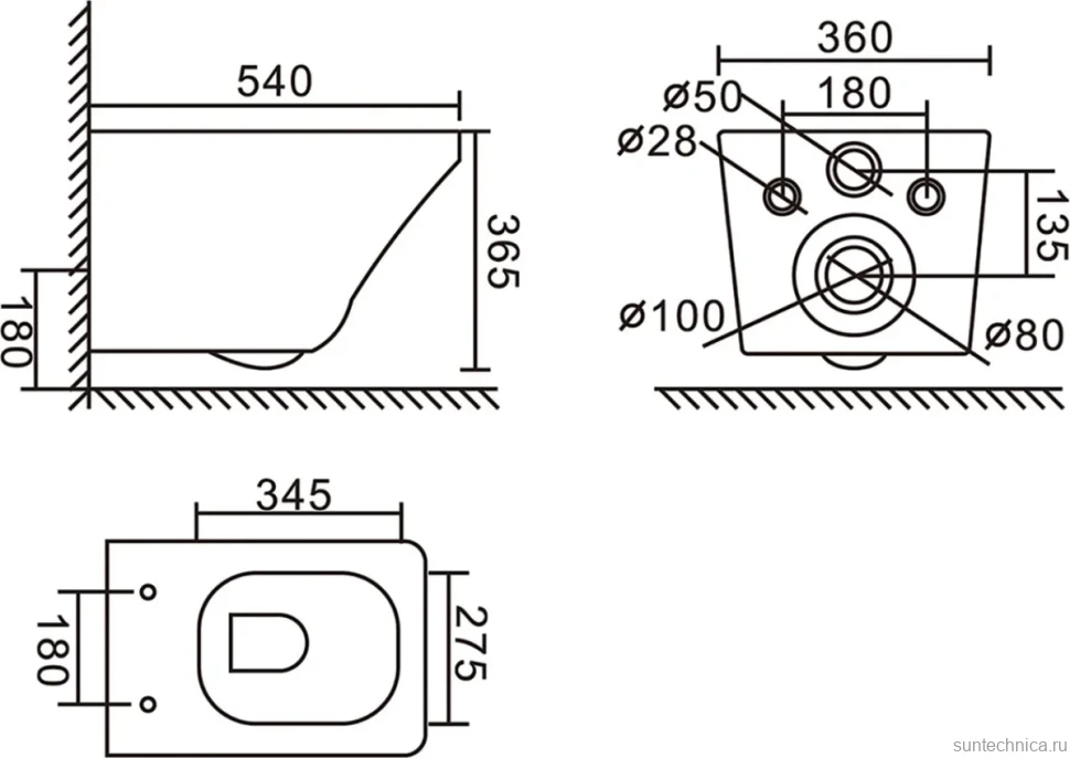 Унитаз подвесной BelBagno Sela BB3201CHR-MB матовый черный