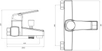 Смеситель для ванны с душем Orange One Life One Life P02-100w