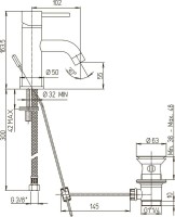 Смеситель для раковины Paini Cox 78CR211 хром
