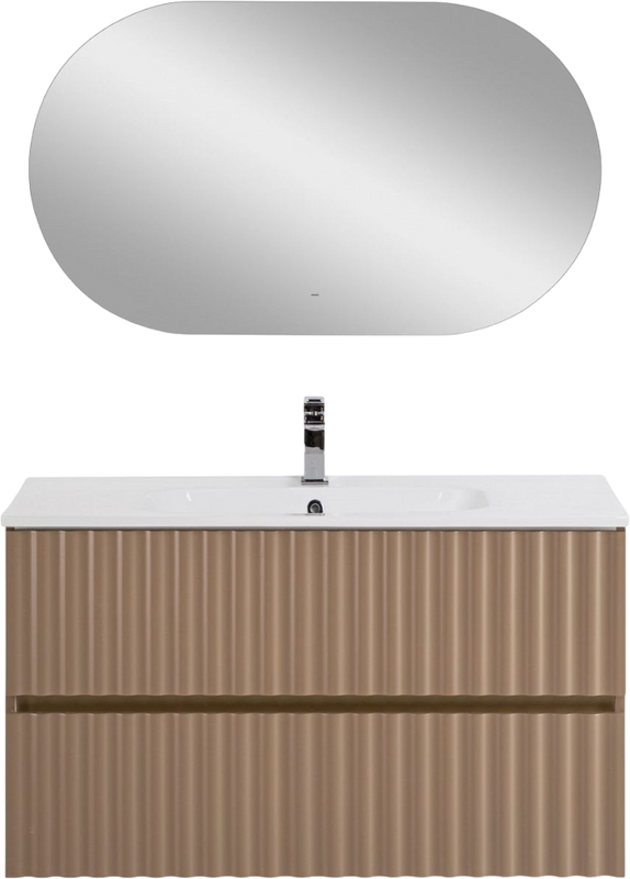 Мебель для ванной комнаты Art&Max Elegant 100 подвесная, капучино матовая