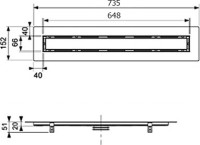 Душевой трап (лоток) TECE Drainline TECEdrainline 6 507 00 для натурального камня 70 см Душевой трап (лоток) TECE Drainline TECEdrainline 6 507 00 для натурального камня 70 см