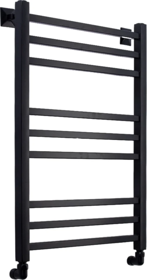 Полотенцесушитель водяной Comfysan Pioli-K W-8 80х50 80x55 см, черный матовый, лесенка