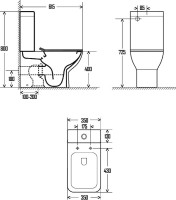 Унитаз-компакт напольный AQUAme AQM1004 безободковый, с микролифтом