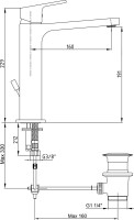 Смеситель для раковины E.C.A. Tiera 102188013EX