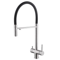 Смеситель для кухни Abber Wasser Kreis AF81141SP с гибким изливом, сатин