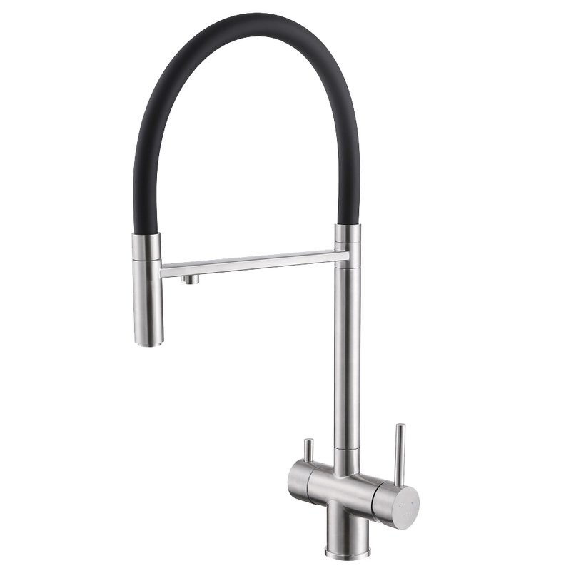Смеситель для кухни Abber Wasser Kreis AF81141SP с гибким изливом, сатин