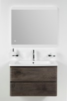 Тумба с раковиной BelBagno Albano-Cer 80 подвесная, robere nature grigio