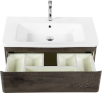 Тумба с раковиной BelBagno Albano-Cer 80 подвесная, robere nature grigio