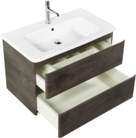 Тумба с раковиной BelBagno Albano-Cer 80 подвесная, robere nature grigio