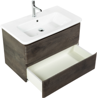 Тумба с раковиной BelBagno Albano-Cer 80 подвесная, robere nature grigio