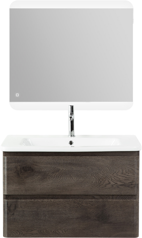 Тумба с раковиной BelBagno Albano-Cer 80 подвесная, robere nature grigio