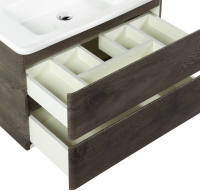 Тумба с раковиной BelBagno Albano-Cer 80 подвесная, robere nature grigio
