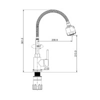 Смеситель для кухни Splenka S201.47, хром Смеситель для кухни Splenka S201.47, хром