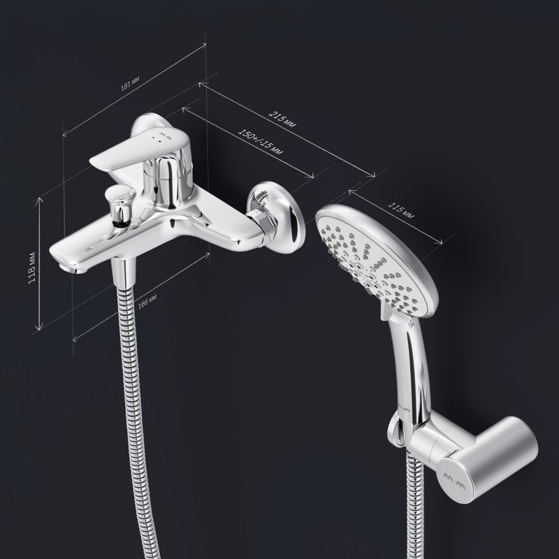 Смеситель для ванны с душем AM.PM Joy F85E15000