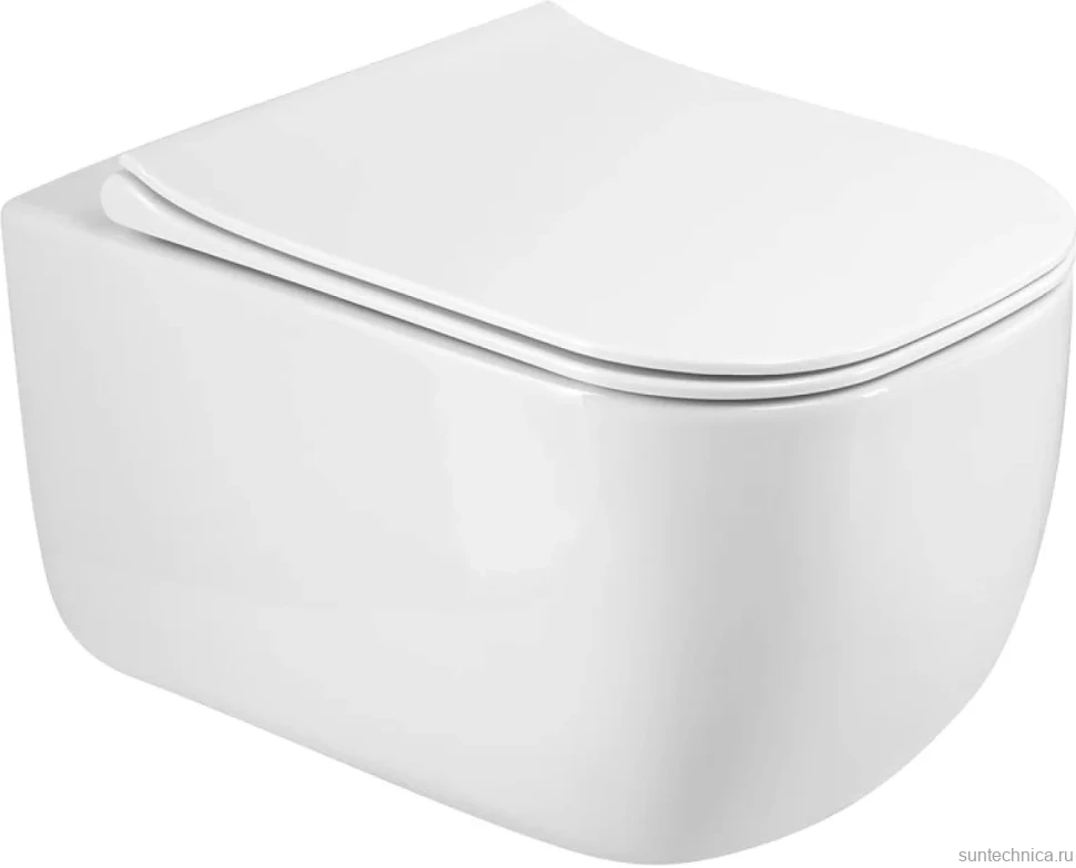 Унитаз подвесной Art&Max Monza AM232CHR/SC с микролифтом, белый