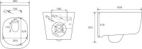Унитаз подвесной Art&Max Monza AM232CHR/SC с микролифтом, белый