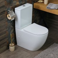 Унитаз-компакт напольный Melana MLN 310308 безободковый, с мифролифтом