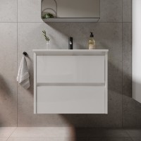 Мебель для ванной комнаты Sancos Libra 60 см белый глянец
