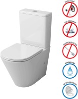 Унитаз-компакт напольный Grossman GR-4450SQ безободковый, с микролифтом, белый