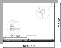 Душевой уголок Cezares Duet Soft -M AH 1 160/80 C Cr