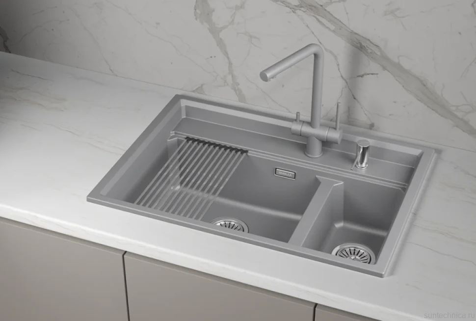 Мойка кухонная Granula Kitchen Space 7302i алюминиум