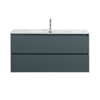 Тумба под раковину без столешницы BelBagno Uno 120 подвесная, 2 ящика, матовая голубая