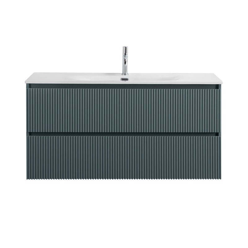 Тумба под раковину без столешницы BelBagno Uno 120 подвесная, 2 ящика, матовая голубая