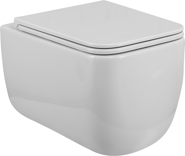 Унитаз подвесной BelBagno Luce BB076CH-TOR/SC безободковый, глянцевый белый, сиденье soft close