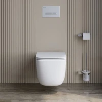 Унитаз подвесной BelBagno Luce BB076CH-TOR/SC безободковый, глянцевый белый, сиденье soft close